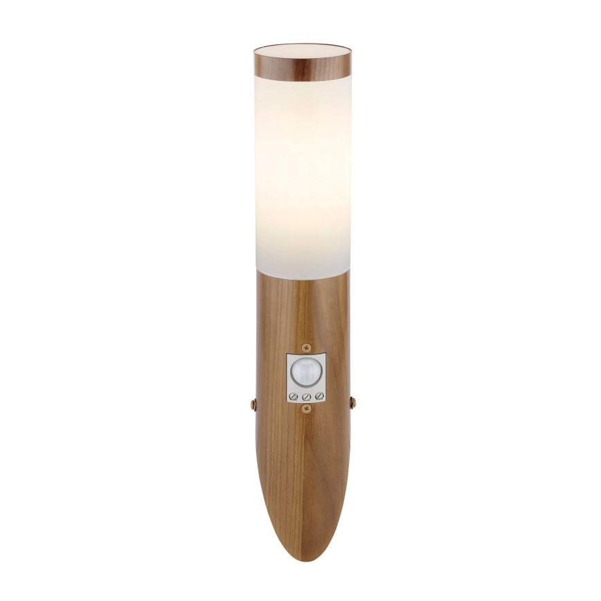 Globo - Utomhus vägglampa med sensor 1xE27/15W/230V IP44
