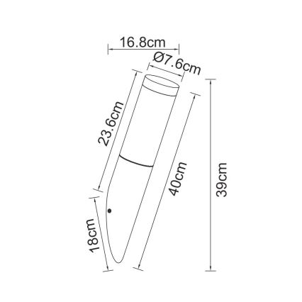 Globo - Utomhus vägglampa  1xE27/60W/230V IP44