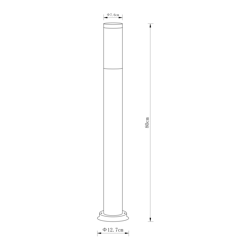 Globo - Utomhuslampa 1xE27/60W/230V 80 cm IP44