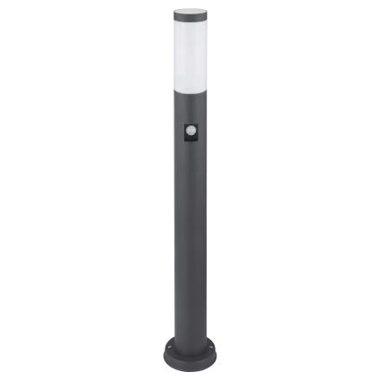 Globo - Lampa med sensor för utomhusbruk 1xE27/15W/230V IP44 80 cm antracit