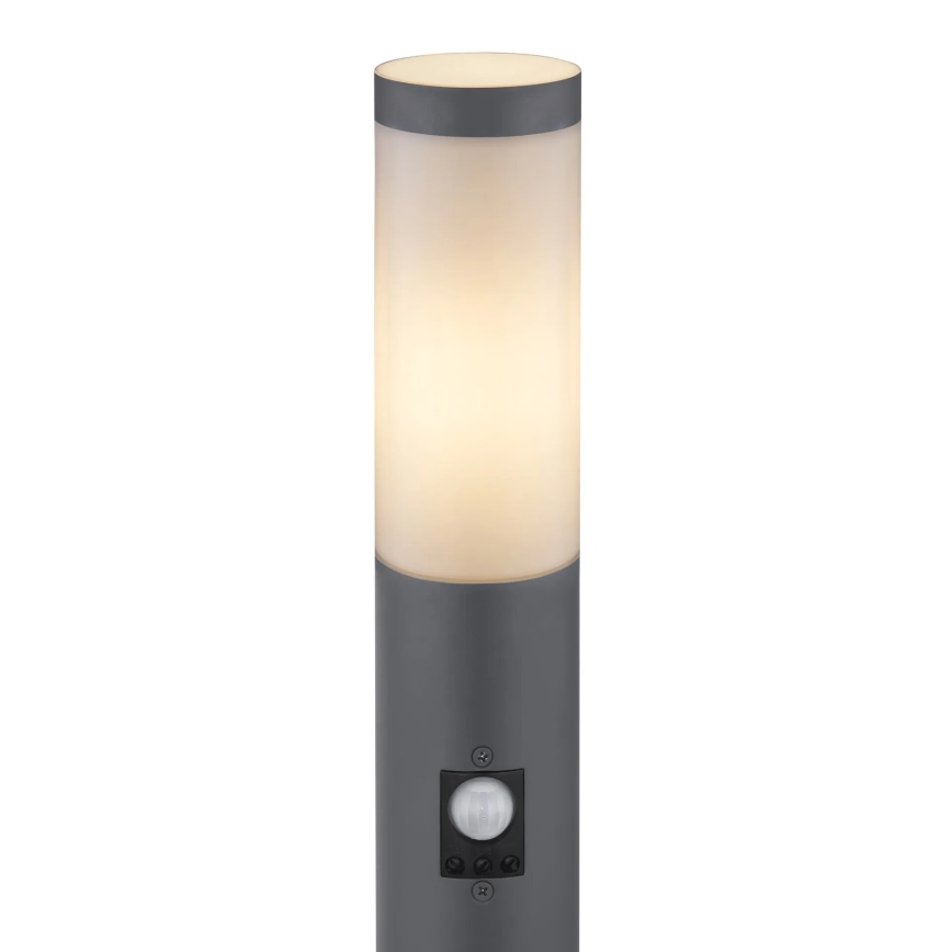 Globo - Lampa med sensor för utomhusbruk 1xE27/15W/230V IP44 80 cm antracit