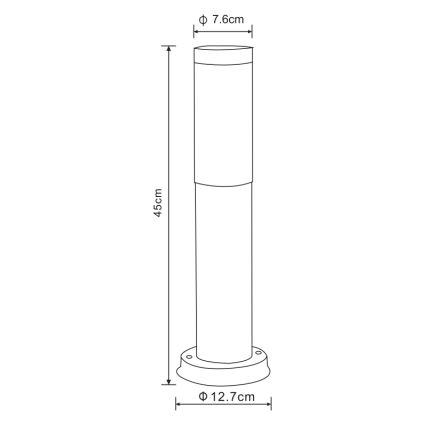 Globo - Utomhuslampa 1xE27/60W/230V 45 cm IP44