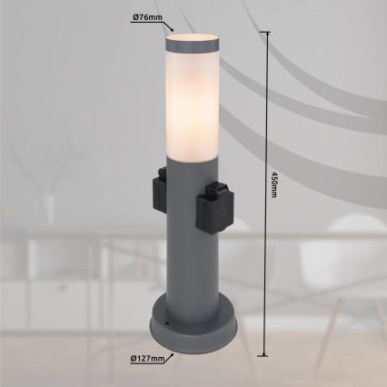 Globo 3158AK - Utomhuslampa med 2 uttag BOSTON 1xE27/23W/230V IP44