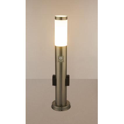 Globo - LED Utomhuslampa med sensor och 2 sockets LED/9W/230V 60 cm IP44