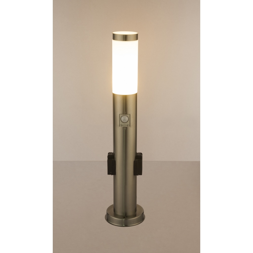 Globo - LED Utomhuslampa med sensor och 2 sockets LED/9W/230V 60 cm IP44
