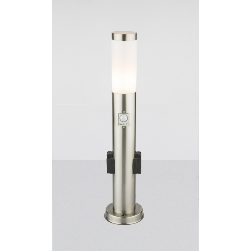 Globo - LED Utomhuslampa med sensor och 2 sockets LED/9W/230V 60 cm IP44