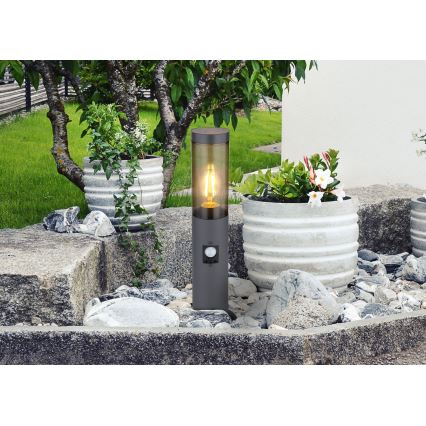 Globo - Lampa med sensor för utomhusbruk 1xE27/15W/230V 45 cm IP44