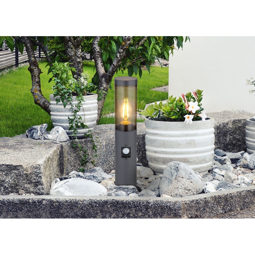 Globo - Lampa med sensor för utomhusbruk 1xE27/15W/230V 45 cm IP44