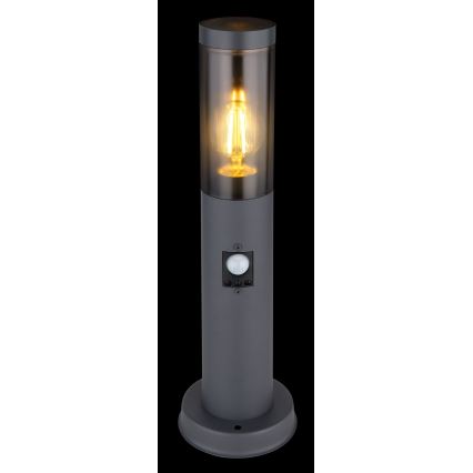 Globo - Lampa med sensor för utomhusbruk 1xE27/15W/230V 45 cm IP44