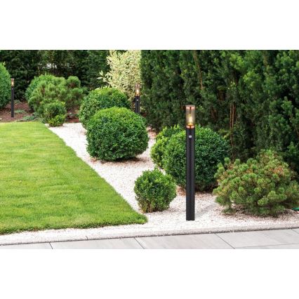 Globo - Lampa med sensor för utomhusbruk 1xE27/15W/230V IP44 110 cm svart/koppar