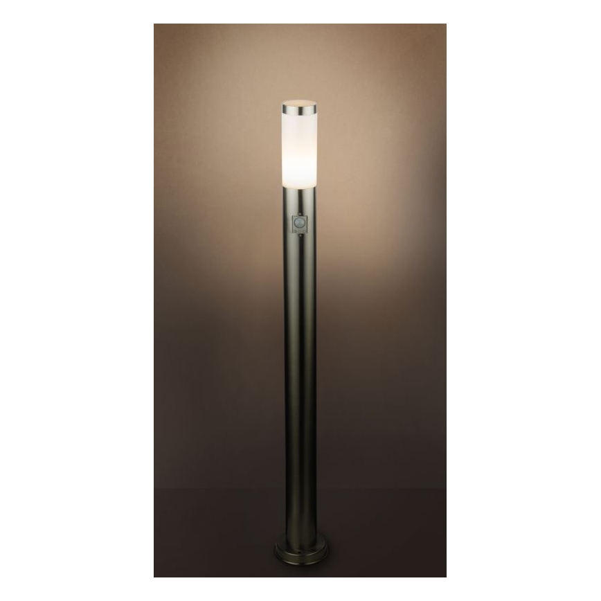 Globo - Lampa med sensor för utomhusbruk 1xE27/60W/230V 110 cm IP44