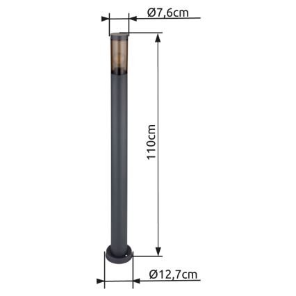 Globo - Utomhuslampa 1xE27/23W/230V 110 cm IP44