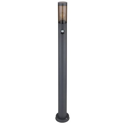 Globo - Lampa med sensor för utomhusbruk 1xE27/15W/230V IP44 110 cm svart