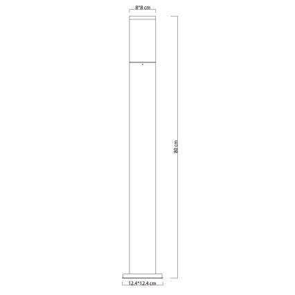 Globo - Utomhuslampa 1xE27/15W/230V 80 cm IP44