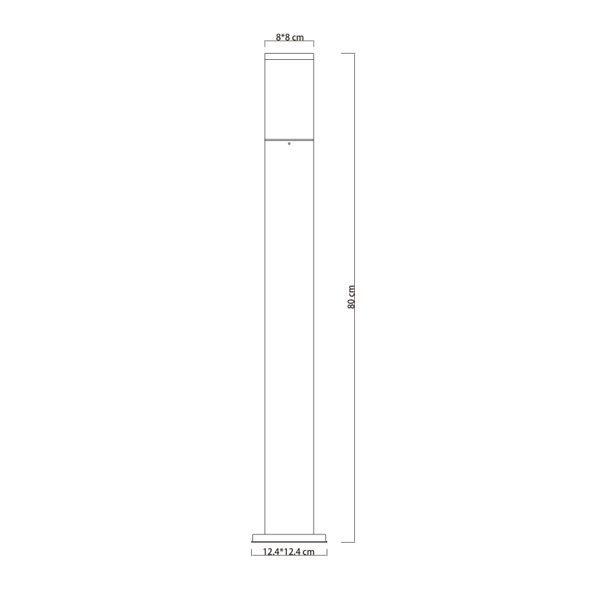 Globo - Utomhuslampa 1xE27/15W/230V 80 cm IP44