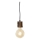 Globo 31760146 - Ljuskrona med textilsladd TRONCO 1xE27/40W/230V