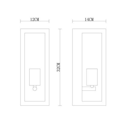 Globo - Vägglampa för utomhusbruk 1xE27/60W/230V IP44