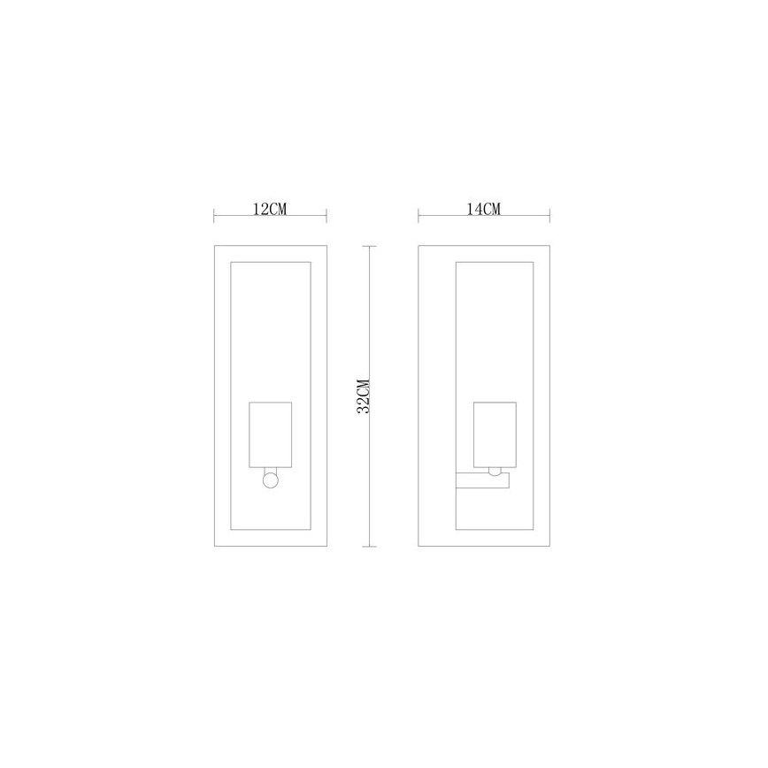 Globo - Vägglampa för utomhusbruk 1xE27/60W/230V IP44