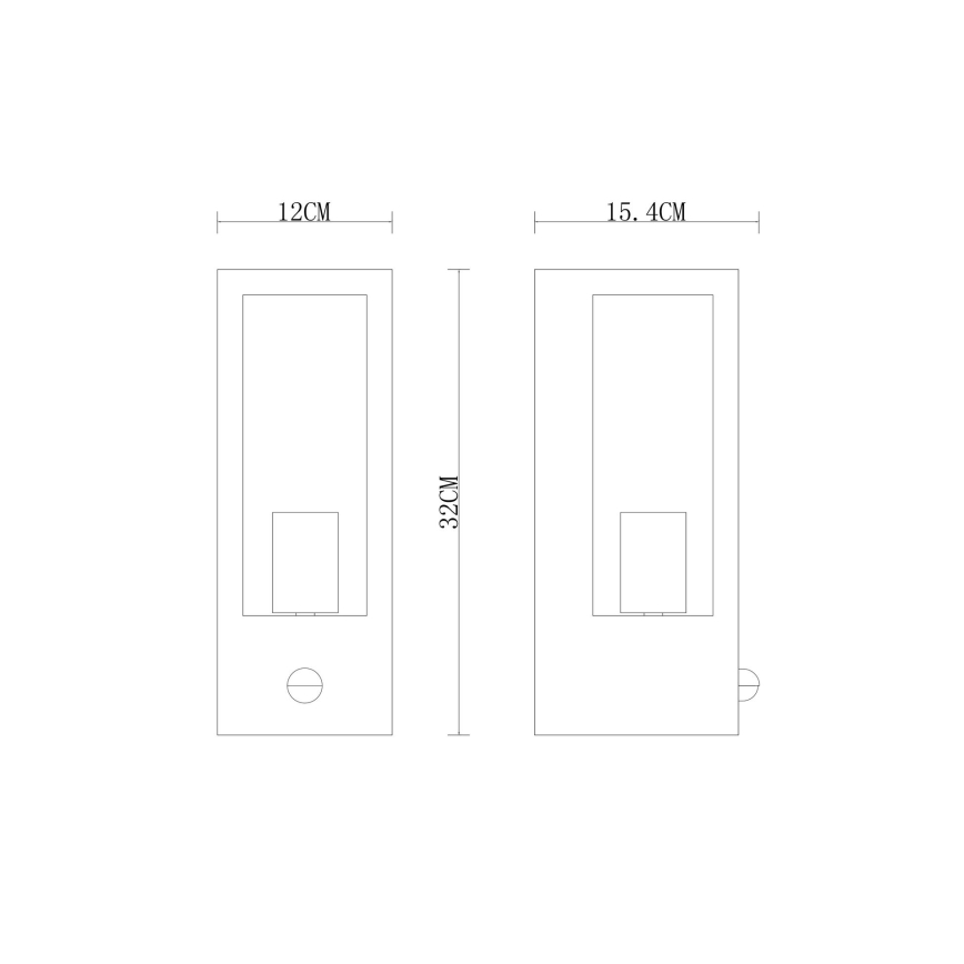 Globo vägglampa med sensor 1xE27/60W/230V IP44