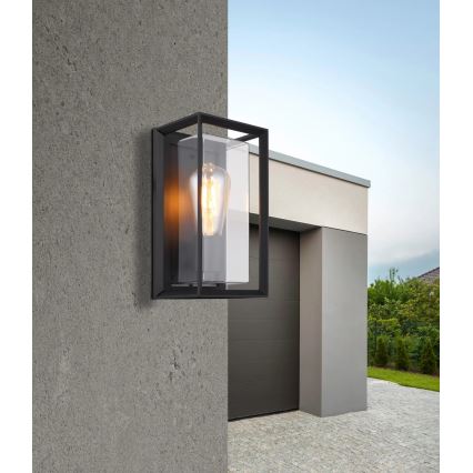 Globo - Vägglampa för utomhusbruk 1xE27/60W/230V IP44 svart