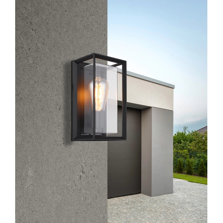 Globo - Vägglampa för utomhusbruk 1xE27/60W/230V IP44 svart