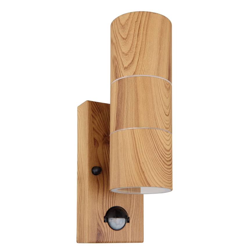 Globo - Utomhus vägglampa med sensor 2xGU10/35W/230V IP44