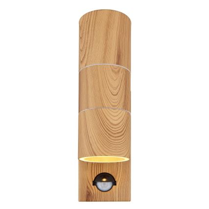 Globo - Utomhus vägglampa med sensor 2xGU10/35W/230V IP44