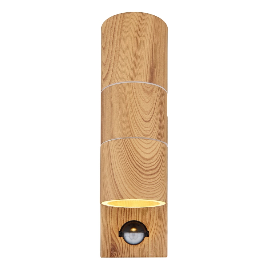 Globo - Utomhus vägglampa med sensor 2xGU10/35W/230V IP44