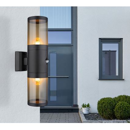Globo vägglampa med sensor 2xE27/40W/230V IP44