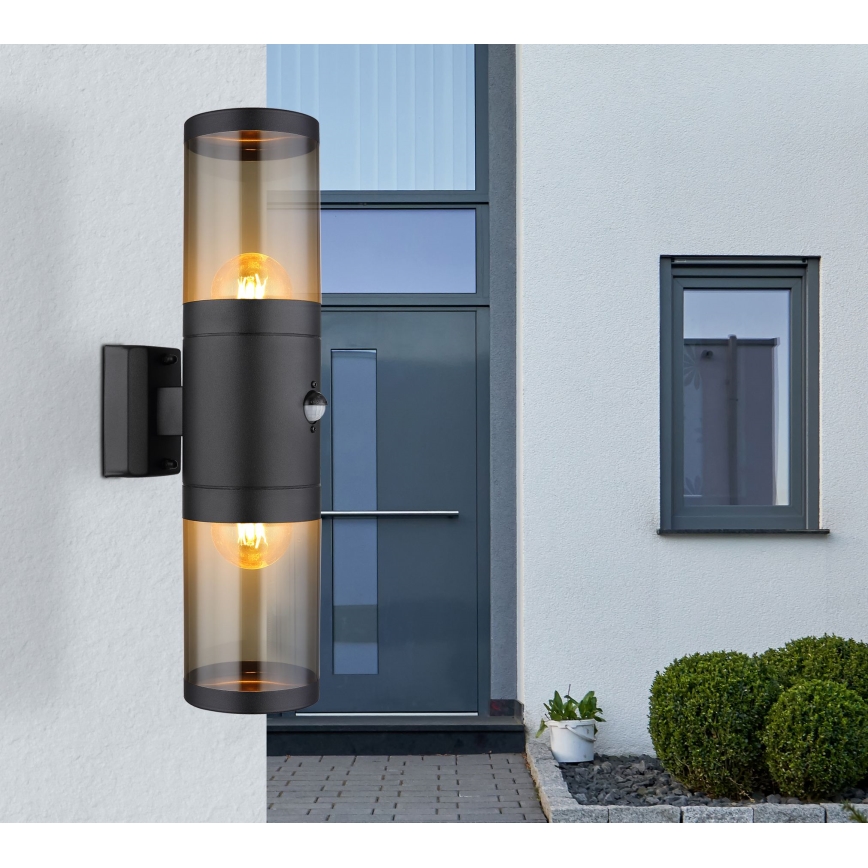 Globo vägglampa med sensor 2xE27/40W/230V IP44