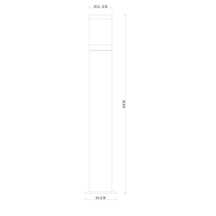 Globo - Utomhuslampa 1xE27/60W/230V 80 cm IP44