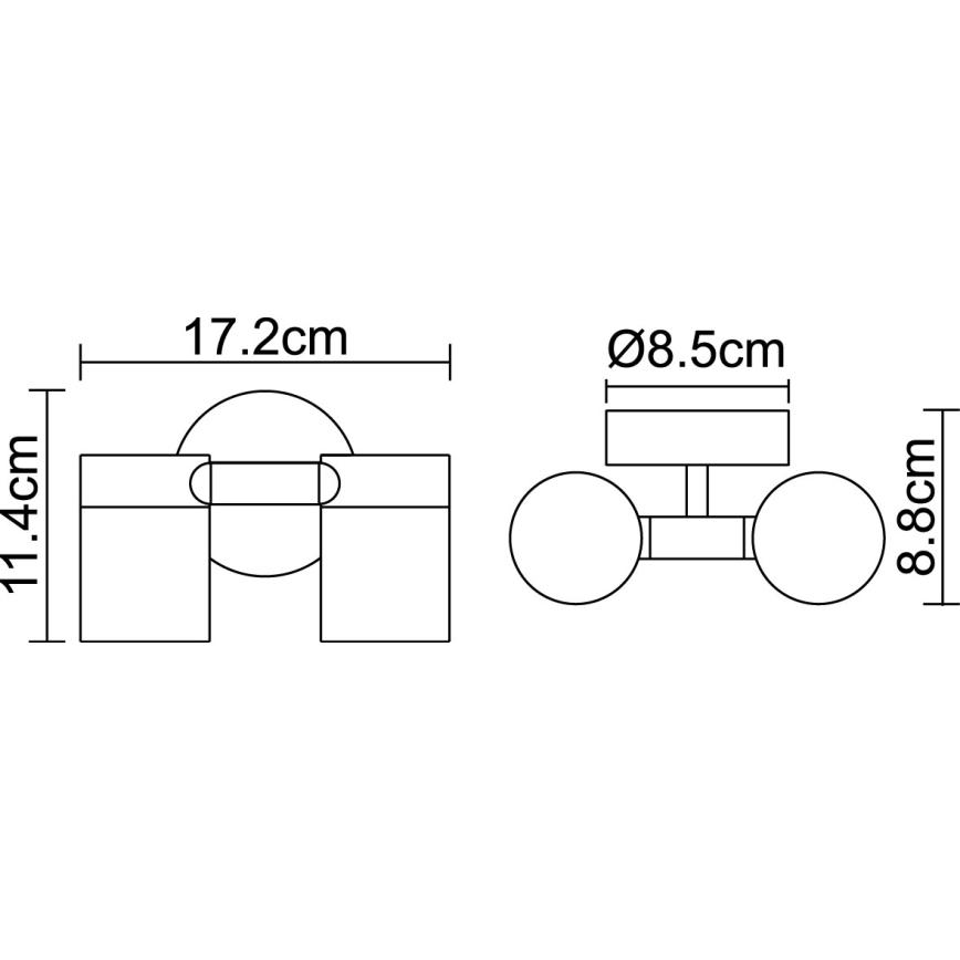 Globo 3207-2L - LED Utomhusbelysning STYLE 2xGU10/5W/230V