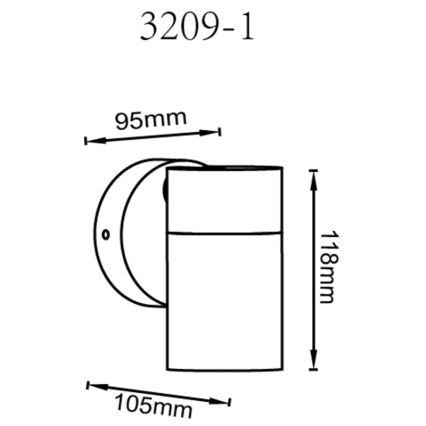 Globo - Väggspotlight 1xGU10/35W/230V