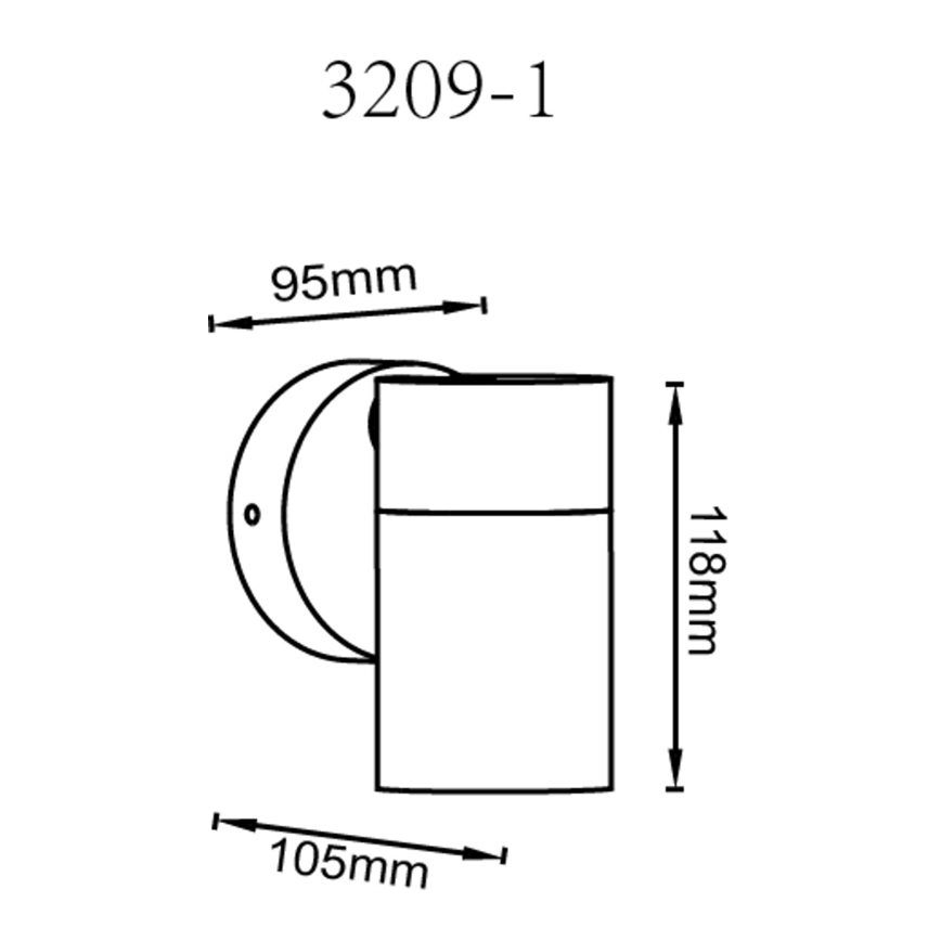 Globo - Väggspotlight 1xGU10/35W/230V