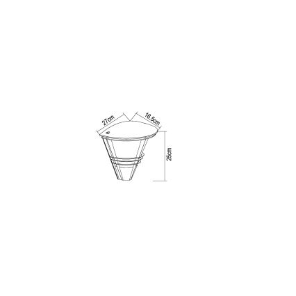 Globo 32093A - Utomhus Väggbelysning  SALLA 1xE27/60W/230V IP44