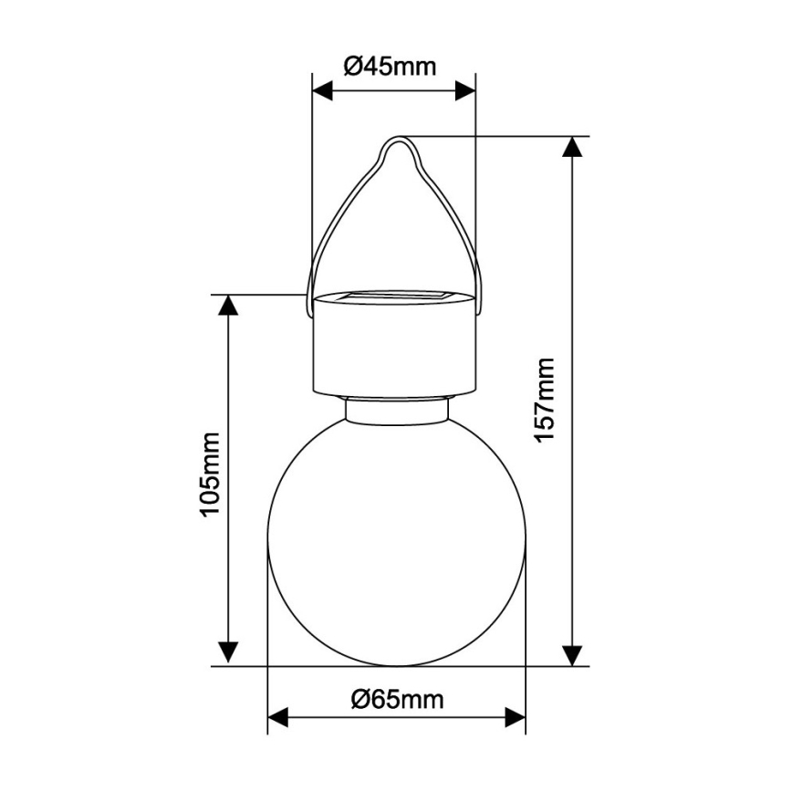 Globo - LED solcellsbelysning LED/0,05W/1,2V IP44