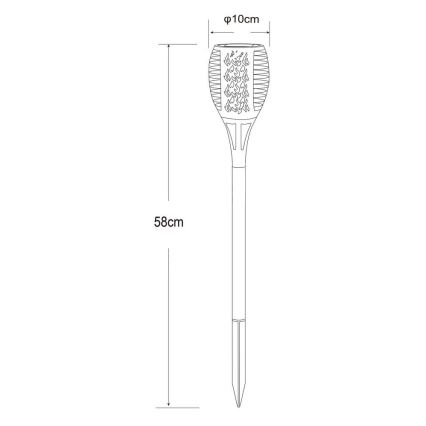 Globo - LED solcellslampa 36xLED/0,1W/1,2V IP44