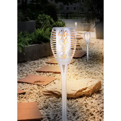 Globo - LED Solcellsbelysning LED/3,6W/3V 1800K IP44 skinande krom