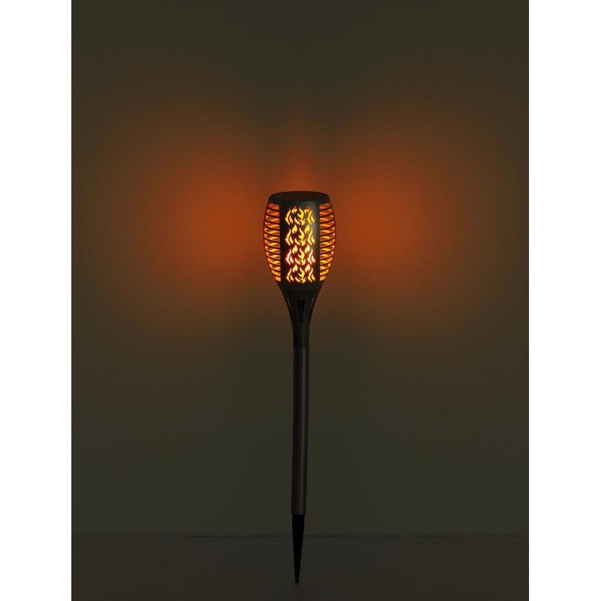 Globo - LED Solcellsbelysning LED/3,6W/3V 1800K IP44 skinande krom