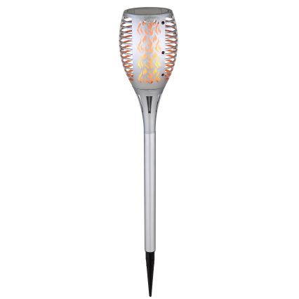 Globo - LED Solcellsbelysning LED/3,6W/3V 1800K IP44 skinande krom