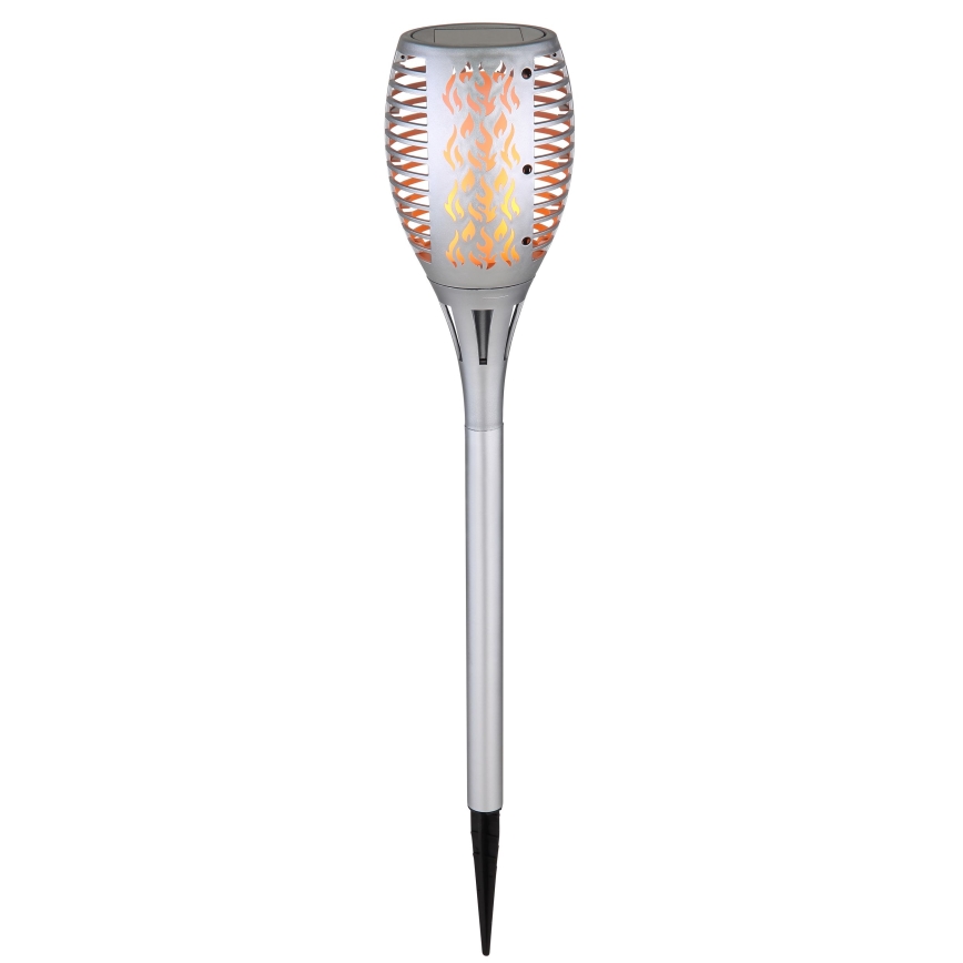 Globo - LED Solcellsbelysning LED/3,6W/3V 1800K IP44 skinande krom
