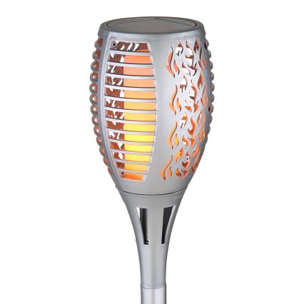 Globo - LED Solcellsbelysning LED/3,6W/3V 1800K IP44 skinande krom