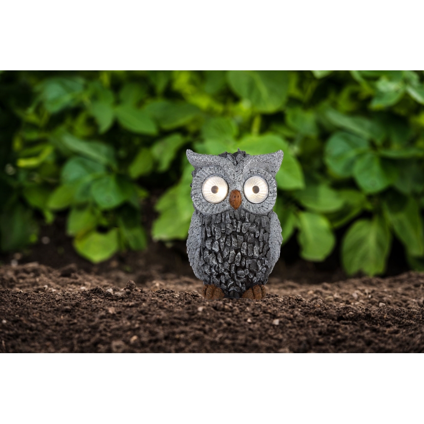 Globo - LED solcellsbelysning 2xLED/0,06W/3V IP44 uggla