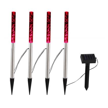 Globo - KIT 4x LED solcellsbelysning 4xLED/0,07W IP44