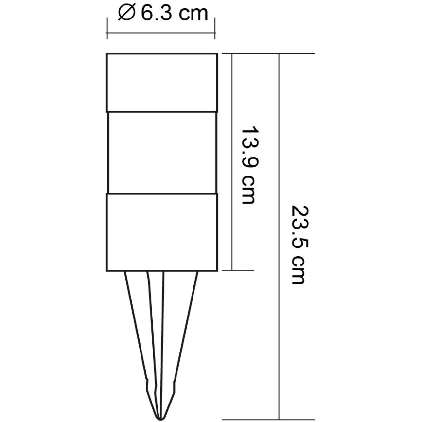 Globo - KIT 3x LED solcellslampa LED/0,06W/3,2V IP44