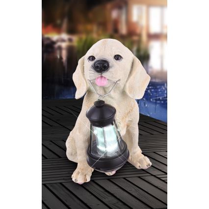 Globo - LED Solcellsbelysning LED/0,06W/3V hund IP44 600 mAh