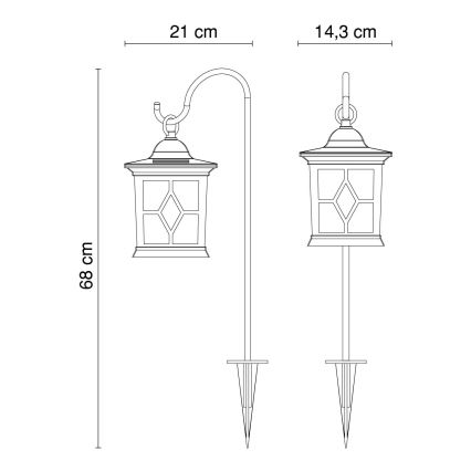 Globo - LED solcellsbelysning LED/0,06W IP44