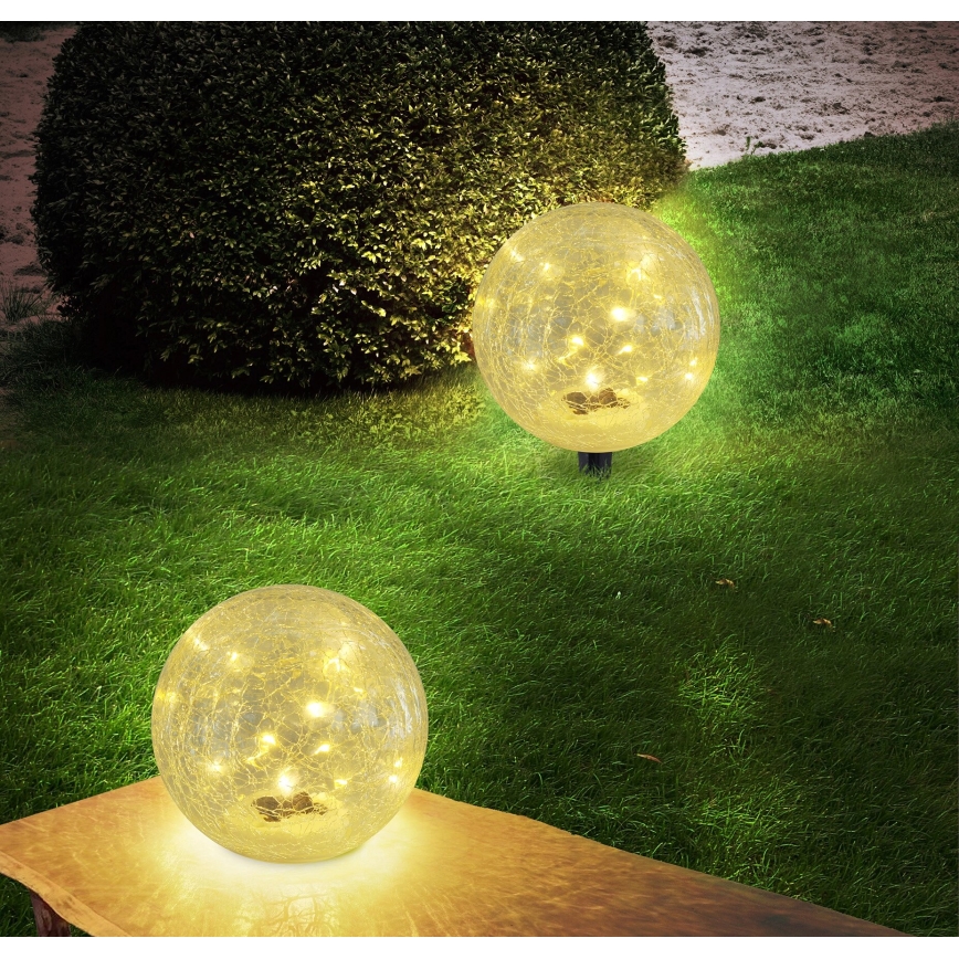 Globo - LED solcellslampa 15xLED/0,06W/3,2V diameter 15 cm IP44