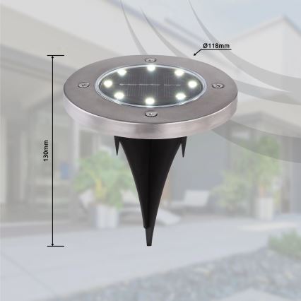 Globo - SET MED 4x LED Solcellslampa LED/0,1W/3V IP44 300 mAh