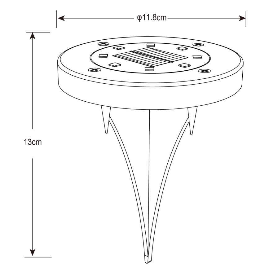 Globo - KIT 2x LED Solcellsbelysning LED/0,8W/3V IP44 300 mAh